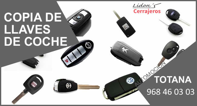 copia llave coche moto cerrajeros totana lidons